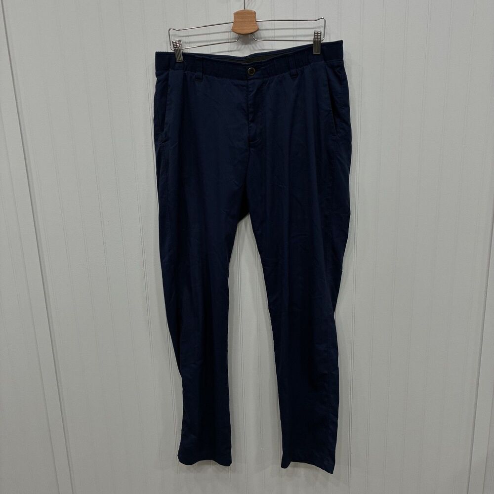 Under Armour Men's W36 x L34 Navy Blue Moisture Wicking Straight Showdown Pants